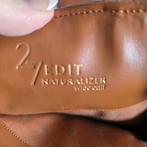 Naturalizer EDDA Wide Calf Knee High Riding Boots Leather Brown Womens 6M NEW - Picture 6 of 7